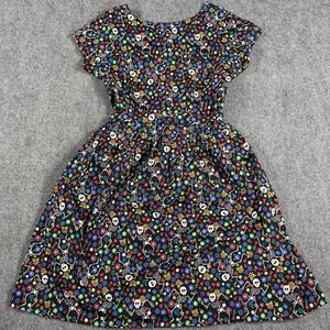 Run & Fly Dress 16 Black Boogie Bones Skeleton Tie Spooky Floral NEW